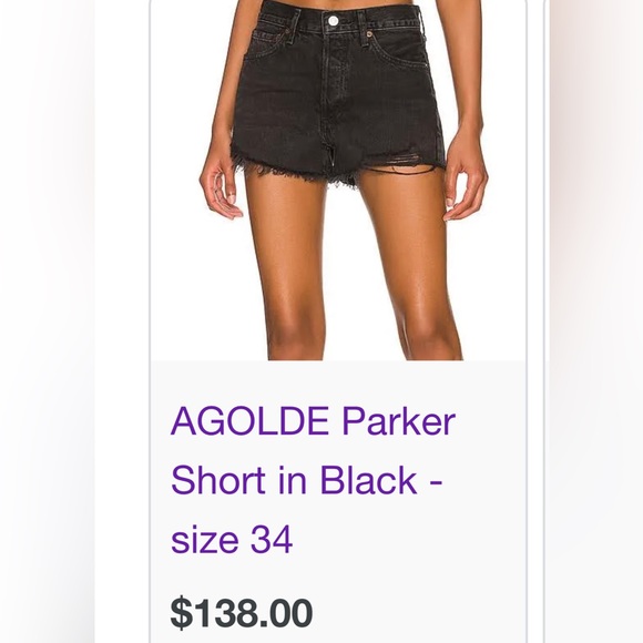 AGolde Parker short - black - size 30 - Picture 3 of 5